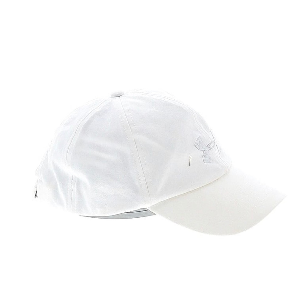 Women’s Underarmour Run Hat White & Silver UA Logo Cap